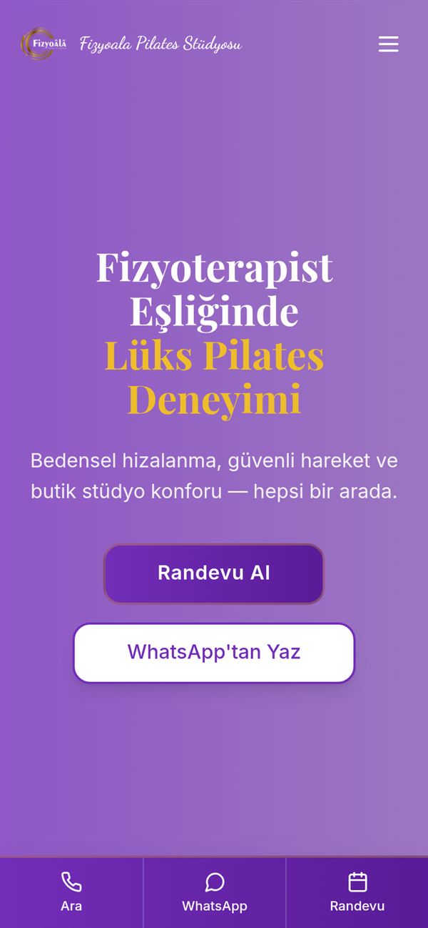 Fizyo Ala fizyoterapi web sitesi — Antalya web tasarım