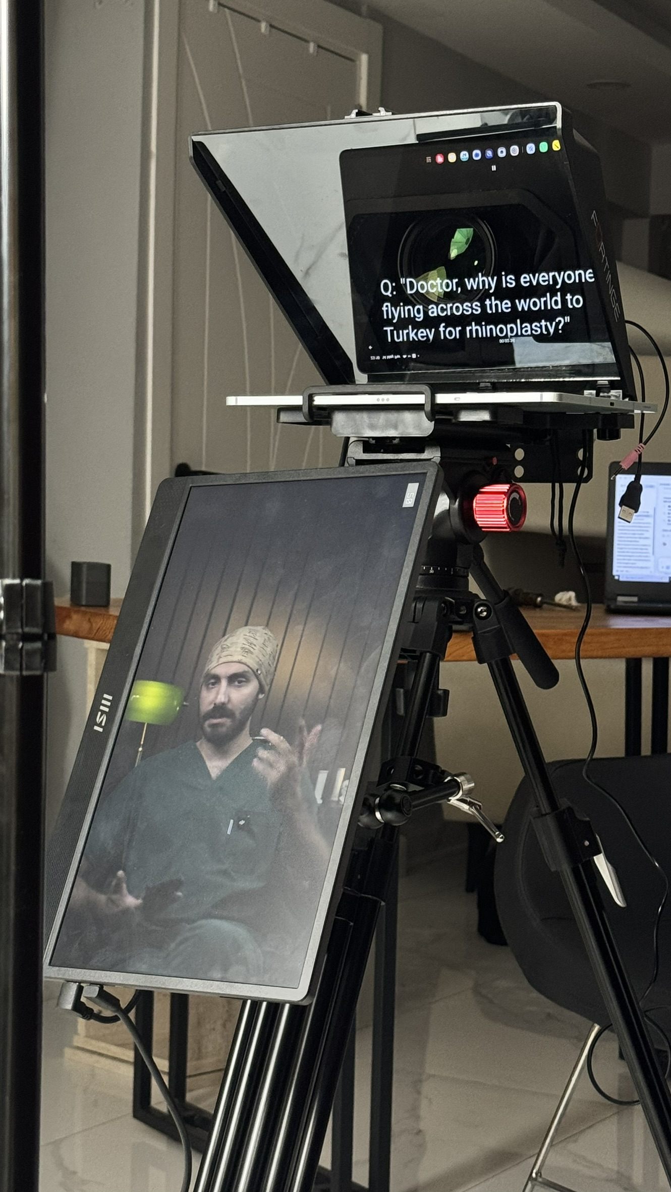Sosyal medya video çekiminin kamera arkası